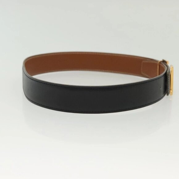 HERMES Constance H Belt Leather 31.1"" Black Auth ki5928 - Picture 4 of 10